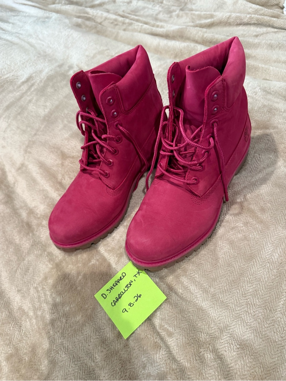 Timberland Women's Magenta Lace-Up Boots